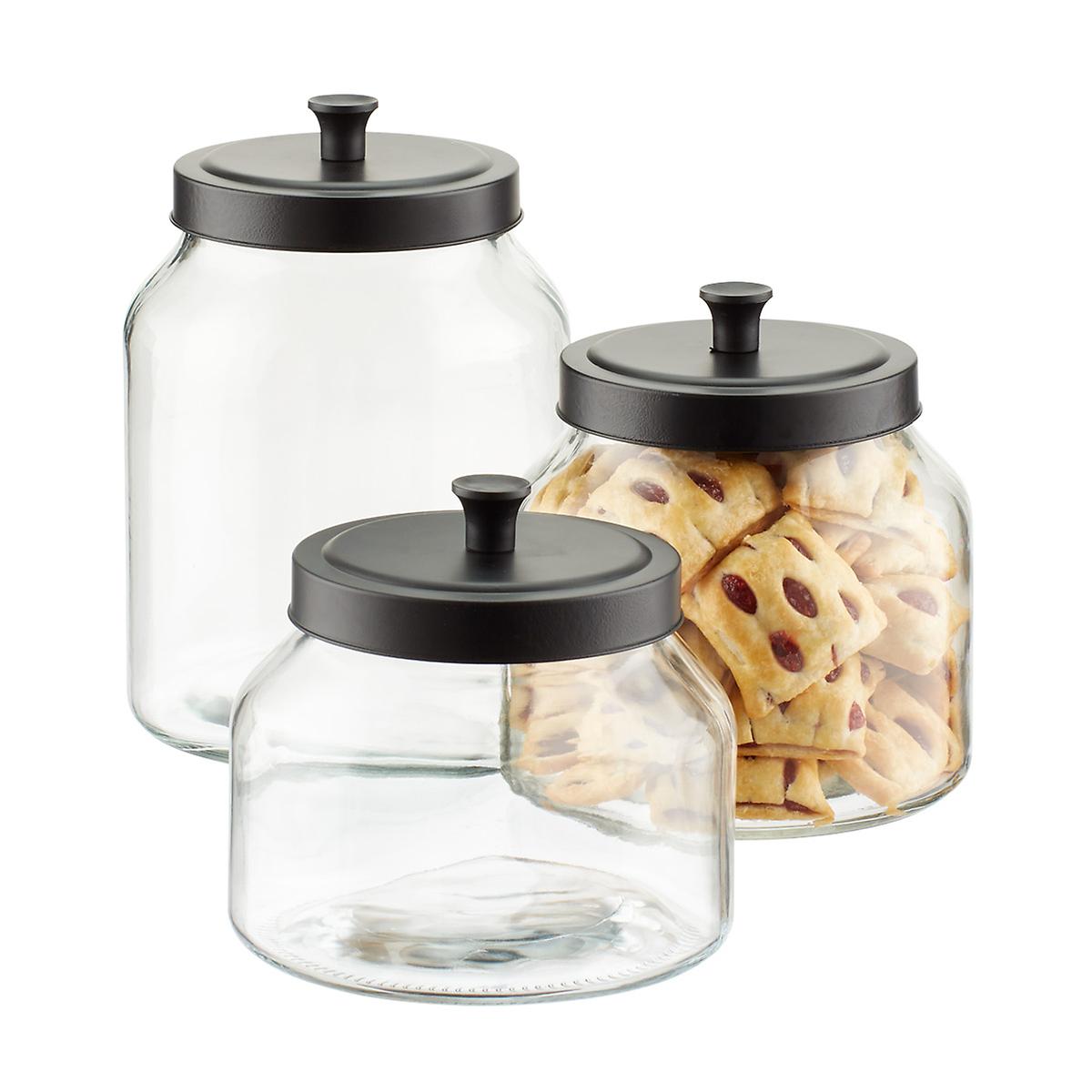 Kitchen Countertop Glass Jars  Snack display, Kitchen jars